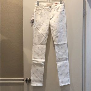 Marc by Marc Jacobs White Dot Skinny Jeans NWT